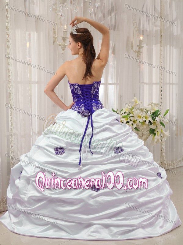 Two-toned Pick-ups Sweetheart Beading Appliqued Sweet 16 Dresses