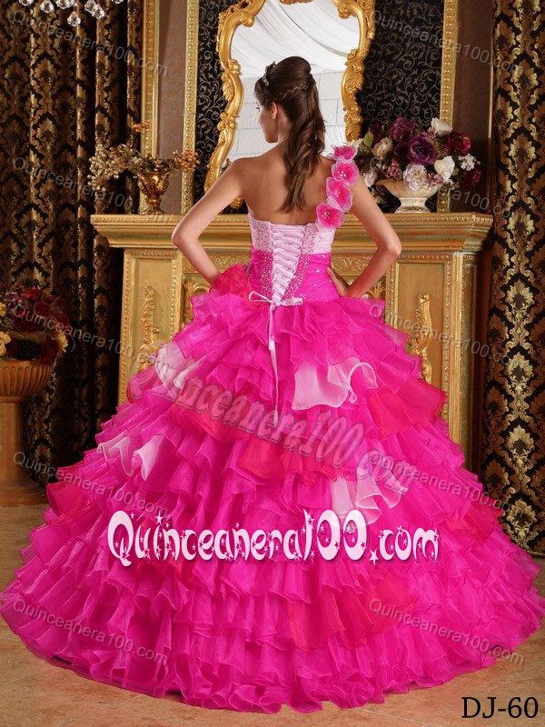 Absolutely Beautiful Hot Pink Princess Quinceanera Dress for Girls