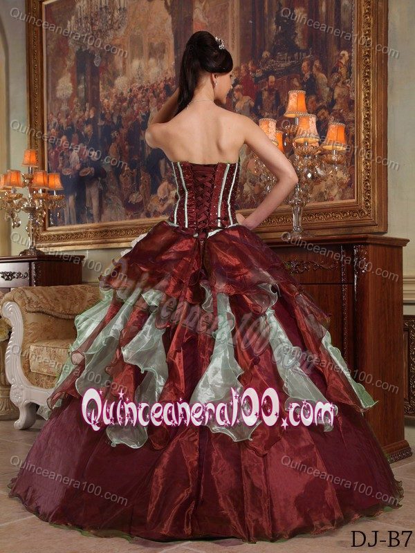 Most Gorgeous Burgundy Ball Gown Sweetheart Quinceanera Gown Dresses