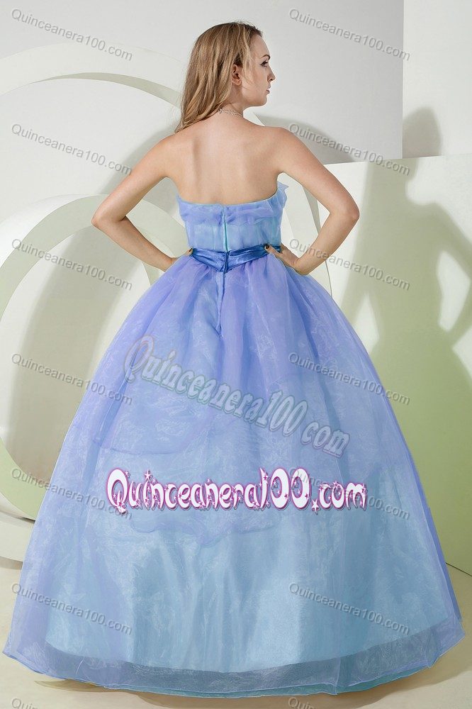 Soft and Feminine A-line Organza Lavender Dress for a Quince Online