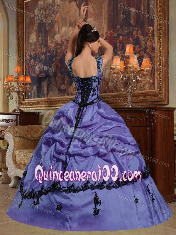 Modest Sleeveless Appliques Dress for a Quinceanera with Pick-ups