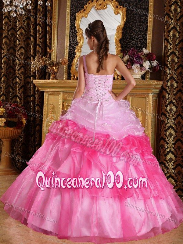 Flirty Beaded Appliques Organza Quinceanera Dresses with Ruffles