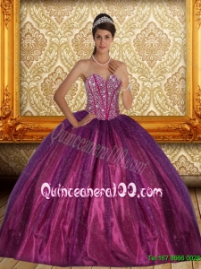 Brand New Beading Sweetheart Ball Gown Quinceanera Dress for 2015