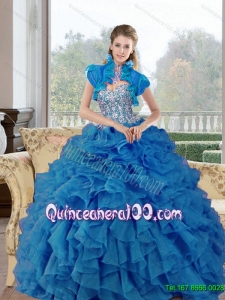 Remarkable Beading and Ruffles Sweetheart Quinceanera Gown for 2015