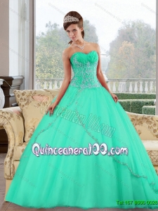2015 Fashionable Sweetheart Ball Gown 16 Birthaday Party Dresses with Appliques
