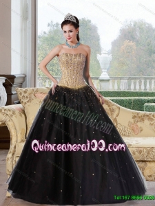 2015 Pretty A Line Multi Color Quinceanera Dresses with Beading