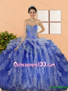 Custom Made Beading and Ruffles Quinceanera Dresses in Multi Color