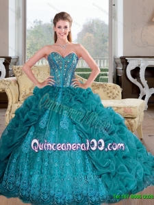 Popular 2015 Sweetheart 16 Birthaday Party Dresses with Beading and Pick Ups