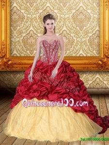 Luxurious Beading and Pick Ups Sweetheart Quinceanera Dresses for 2015