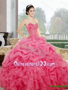 Unique Ruffles and Pick Ups Sweetheart Quinceanera Dresses for 2015