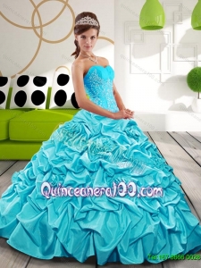 Luxurious Sweetheart Quinceanera Dresses with Appliques and Pick Ups