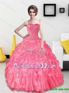 Discount 2015 Beading and Ruffles Sweetheart Wholesale Quinceanera Dresses