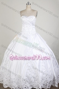 Exclusive Ball Gown Sweetheart White Beading And Embroidery Quinceanera Dress