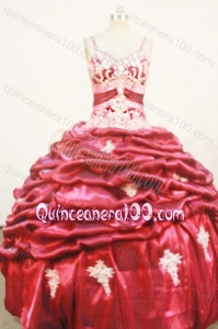 Gorgeous Appliques with Beading And Pick-ups Ball Gown Straps Quinceanera Dresses