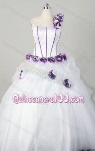 Wonderful Ball Gown One Shoulder Hand make Flower Quinceanera Dresses