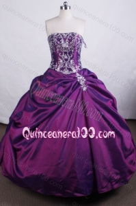 Luxurious Ball Gown Strapless Embroidery And Pick-ups Quinceanera Dresses