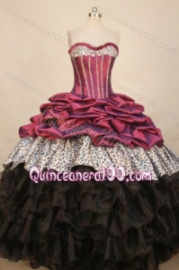 Elegant Ball Gown Sweetheart Beading and Pick--ups Quinceanera Dress