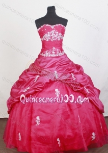 Sweetheart Ball Gown Hot Pink Beading and Ruffles Quinceanera Dress
