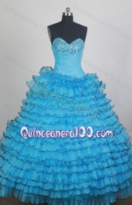 Beautiful Ball gown Beading and Ruffles Sweetheart Quinceanera Dresses