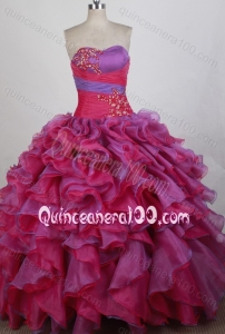Romantic Ball Gown Sweetheart Appliques and Beading Quinceanera Dresses in Multi Color