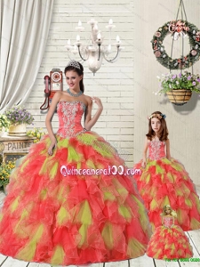 Top Seller Multi Color Princesita Dress with Ruffles and Beading for 2015