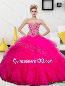 Trendy Beading and Ruffles Sweetheart 2015 Quinceanera Dresses