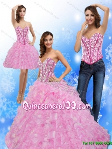 New Arrival Beading and Ruffles Sweetheart 2015 Quinceanera Dresses