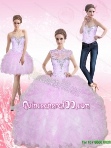 New Style Sweetheart Beading and Ruffles Sweet 16 Dresses for 2015