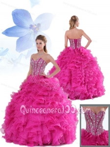 Beautiful Sweetheart Beading and Ruffles Quinceanera Gowns for Party