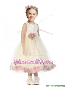 Popular Scoop Tulle Flower Girl Dress with Little Girl Pageant Dress and Appliques
