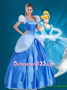2015 Off the Shoulder Popular Cinderella Quinceanera Dress in Blue