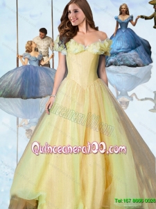 2015 Pretty Princess Off The Shoulder Cinderella Quinceanera Dresses