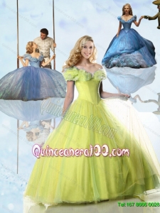Top Selling Cinderella Quinceanera Dresses in Yellow Green