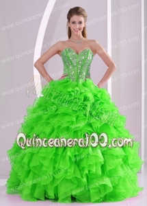 Ball Gown Sweetheart Popular Quinceanera Gowns with Beading and Ruffles