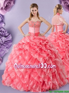 Top Seller Two Tone Quinceanera Dress with Beading and Ruffled Layers