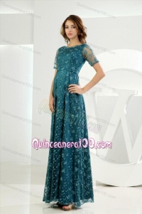 2014 Fashionable Empire Teal Mother of the Dresses with Embroidery