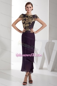 2014 Customize Eggplant Purple Mother of the Dresses with Embroidery