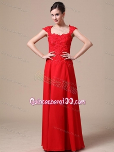 Luxurious Square Red Mother of the Dresses with Lace For 2014