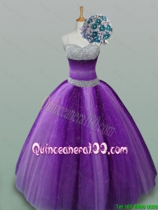 New Arrival Beaded Quinceanera Dresses in Spaghetti Straps for 2015