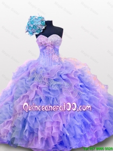 New Style Beaded and Sequins Sweetheart Quinceanera Dresses for 2015