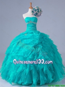 Pretty 2016 Summer Beaded Quinceanera Dresses in Organza