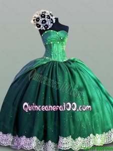 Elegant Sweetheart Lace Quinceanera Dresses in Taffeta for 2016 Fall