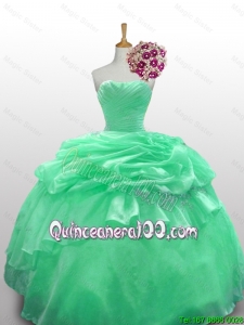 2015 Beautiful Strapless Quinceanera Dresses with Appliques