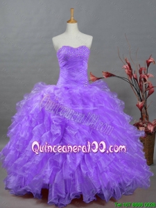 2015 Summer Elegant Ball Gown Sweetheart Beading Quinceanera Dresses