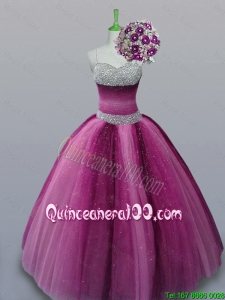 Perfect Spaghetti Straps Quinceanera Dresses with Beading for 2016 Fall