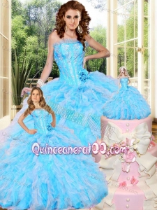 New Arrival Baby Blue Princesita With Quinceanera Dresses with Appliques and Ruffles