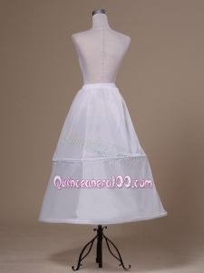 White Ankle-length Taffeta Petticoat