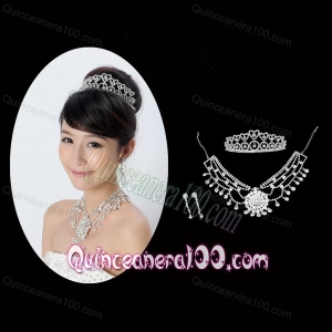Elegant Alloy With Rhinestone Crystal Ladies Jewelry Sets