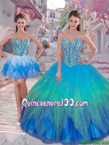 2016 Summer Popular Ball Gown Detachable Quinceanera Dresses in Multi Color