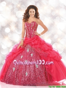 Luxurious 2016 Fall Sweetheart Sweet 16 Dresses with Sequins and Beading